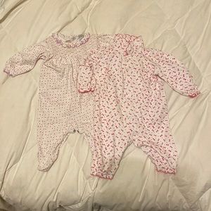 TWO Kissy Kissy 6-9 Month Jumpers